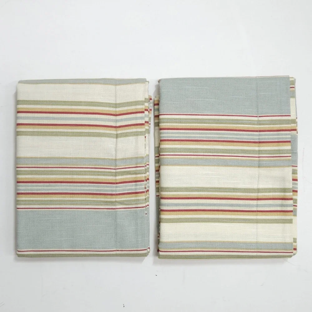 Waverly Euro Pillow Sham  Stripe Flange Traditional Country Coastal Autumn PAIR